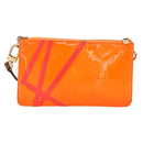 LOUIS VUITTON Monogram Vernis Fluo Lexington Pouch Orange M91908 Auth 174030-2