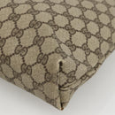 GUCCI GG Supreme Web Sherry Line Tote Bag Beige Auth 174038-9