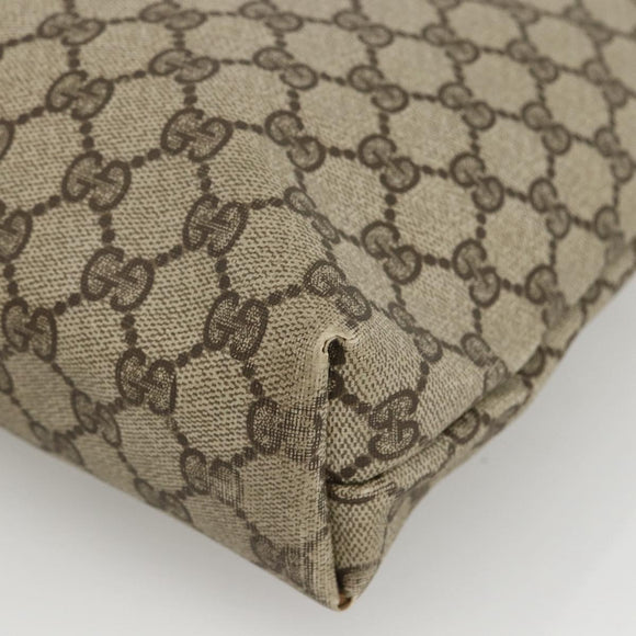 GUCCI GG Supreme Web Sherry Line Tote Bag Beige Auth 174038