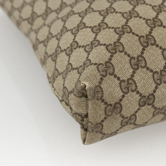GUCCI GG Supreme Web Sherry Line Tote Bag Beige Auth 174038