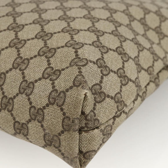 GUCCI GG Supreme Web Sherry Line Tote Bag Beige Auth 174038