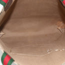 GUCCI GG Supreme Web Sherry Line Tote Bag Beige Auth 174038-11
