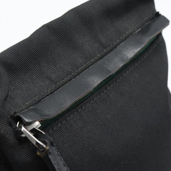 GUCCI Waist bag Nylon Black Silver 28566 Auth 174041