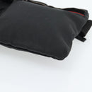 GUCCI Waist bag Nylon Black Silver 28566 Auth 174041-16