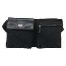 GUCCI Waist bag Nylon Black Silver 28566 Auth 174041-13