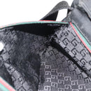 GUCCI Waist bag Nylon Black Silver 28566 Auth 174041-12