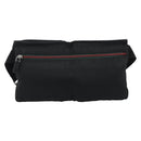 GUCCI Waist bag Nylon Black Silver 28566 Auth 174041-2