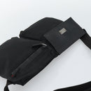 GUCCI Waist bag Nylon Black Silver 28566 Auth 174041-6