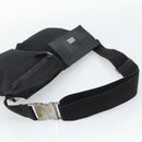 GUCCI Waist bag Nylon Black Silver 28566 Auth 174041-7