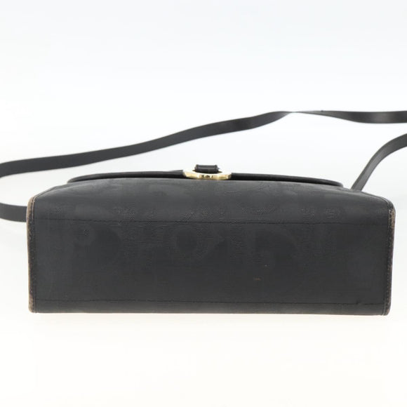 Christian Dior Trotter Canvas Hand Bag PVC Leather 2way Gold Black Auth 174047