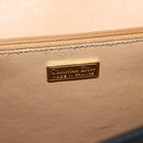 Christian Dior Trotter Canvas Hand Bag PVC Leather 2way Gold Black Auth 174047-19