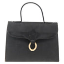 Christian Dior Trotter Canvas Hand Bag PVC Leather 2way Gold Black Auth 174047-13