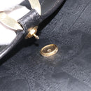 Christian Dior Trotter Canvas Hand Bag PVC Leather 2way Gold Black Auth 174047-10