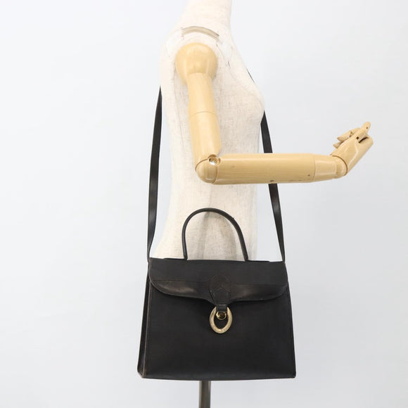 Christian Dior Trotter Canvas Hand Bag PVC Leather 2way Gold Black Auth 174047