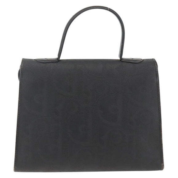 Christian Dior Trotter Canvas Hand Bag PVC Leather 2way Gold Black Auth 174047