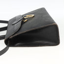 Christian Dior Trotter Canvas Hand Bag PVC Leather 2way Gold Black Auth 174047-3