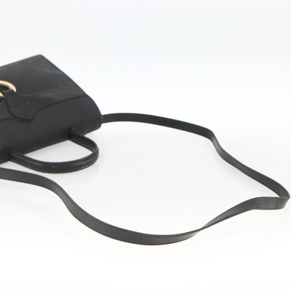 Christian Dior Trotter Canvas Hand Bag PVC Leather 2way Gold Black Auth 174047