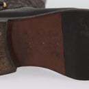 LOUIS VUITTON Monogram Idylle Boots 36 Dark Brown LV Auth 174048A-9