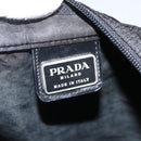 PRADA Tote Bag Nylon Black Silver Auth 174049-18