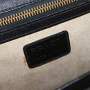 PRADA Safiano Leather Business Bag Black Gold Auth 174051-12