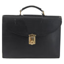 PRADA Safiano Leather Business Bag Black Gold Auth 174051-13