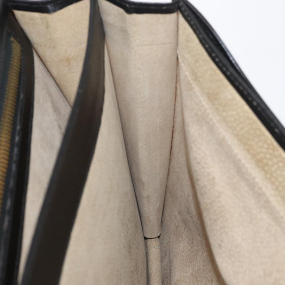 PRADA Safiano Leather Business Bag Black Gold Auth 174051