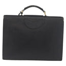 PRADA Safiano Leather Business Bag Black Gold Auth 174051-2
