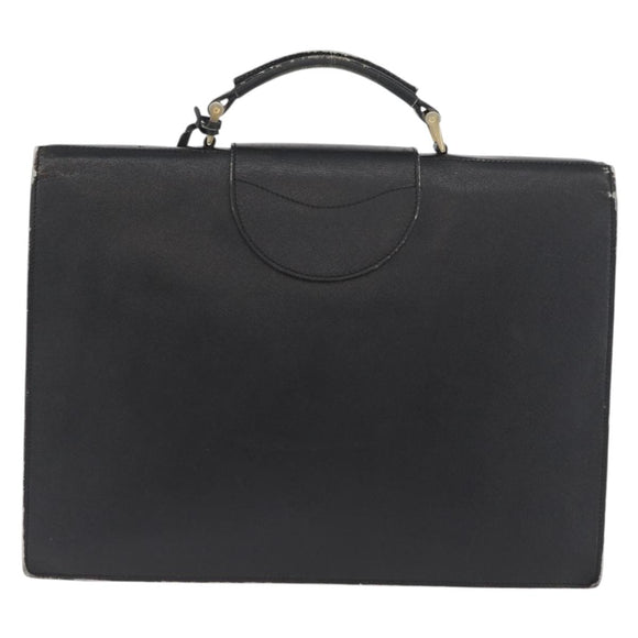 PRADA Safiano Leather Business Bag Black Gold Auth 174051