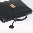 PRADA Safiano Leather Business Bag Black Gold Auth 174051-6