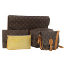 LOUIS VUITTON Monogram Vernis Hand Bag 5 Set Yellow LV Auth 174055-1
