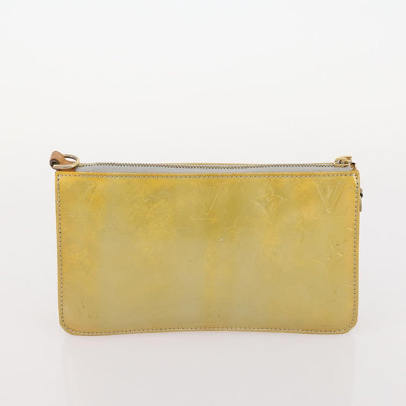 LOUIS VUITTON Monogram Vernis Hand Bag 5 Set Yellow LV Auth 174055