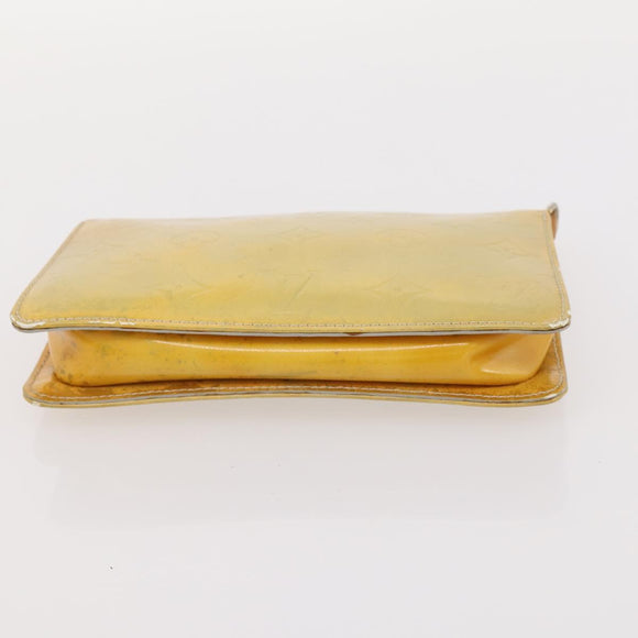 LOUIS VUITTON Monogram Vernis Hand Bag 5 Set Yellow LV Auth 174055