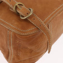Miu Miu Bamboo Hand Bag Leather 2way Brown Gold Auth 174060A-16