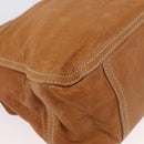 Miu Miu Bamboo Hand Bag Leather 2way Brown Gold Auth 174060A-18
