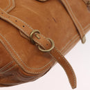 Miu Miu Bamboo Hand Bag Leather 2way Brown Gold Auth 174060A-21