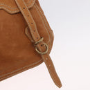 Miu Miu Bamboo Hand Bag Leather 2way Brown Gold Auth 174060A-22