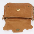 Miu Miu Bamboo Hand Bag Leather 2way Brown Gold Auth 174060A-10