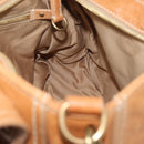 Miu Miu Bamboo Hand Bag Leather 2way Brown Gold Auth 174060A-26