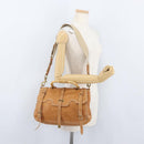 Miu Miu Bamboo Hand Bag Leather 2way Brown Gold Auth 174060A-30