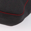SAINT LAURENT Tote Bag PVC Leather Gray Red gold Auth 174066-16
