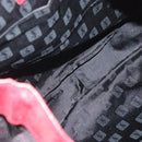 SAINT LAURENT Tote Bag PVC Leather Gray Red gold Auth 174066-10