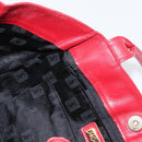 SAINT LAURENT Tote Bag PVC Leather Gray Red gold Auth 174066-11