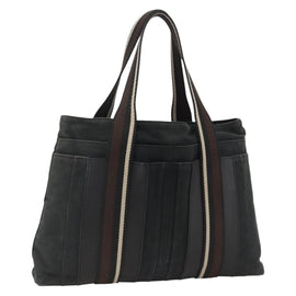 HERMES Tokalo Horizontal MM Tote Bag Cotton Black Auth 174067