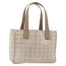CHANEL New Travel Line Tote Bag Beige CC Auth 174068-1