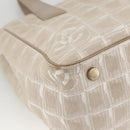 CHANEL New Travel Line Tote Bag Beige CC Auth 174068-14