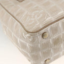 CHANEL New Travel Line Tote Bag Beige CC Auth 174068-16