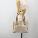 CHANEL New Travel Line Tote Bag Beige CC Auth 174068-24
