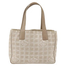 CHANEL New Travel Line Tote Bag Beige CC Auth 174068-2