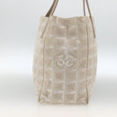 CHANEL New Travel Line Tote Bag Beige CC Auth 174068-3
