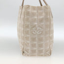 CHANEL New Travel Line Tote Bag Beige CC Auth 174068-4